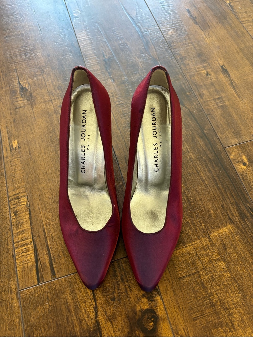 Charles Jourdan Satin Pumps
